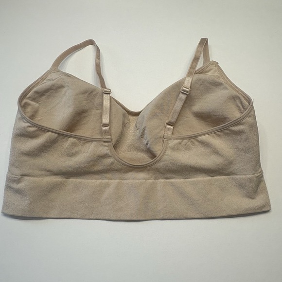 Wacoal 835575 B-Smooth Wire Free Bralette‎ Bra Seamless Lined Womens XL 1X Sand - Picture 4 of 7